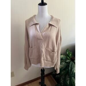 Peach Love California Tan Sweater
